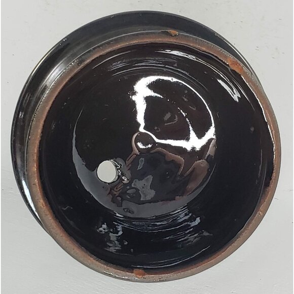 England Sudlow Teapot 3983 Black Dark Brown Vintage WWII Chipped - Picture 8 of 12